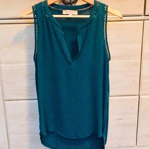 NWOT Ann Taylor Loft Teal Sleeveless Top